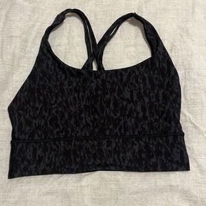Lululemon Training Energy Black Leopard Sports Bra